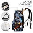 thumbnail image 4 of G.I. Joe-theme Backpack, Campus style schoolbag Bookbag with Adjustable Shoulder Straps And Large Zip Compartment, Unisex Travel Bags.42x30x15cm, 4 of 6