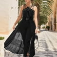 thumbnail image 2 of HXWCHs Jumpsuits with Pockets for Women Stylish Women's Sleeveless Jumpsuit with Zipper Front and Elegant Mesh Waistband Design M Black, 2 of 5