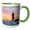 Green/White, variant on 3drose, South Haven Lighthouse at Sunset, South Haven, Michigan., 11oz Mug