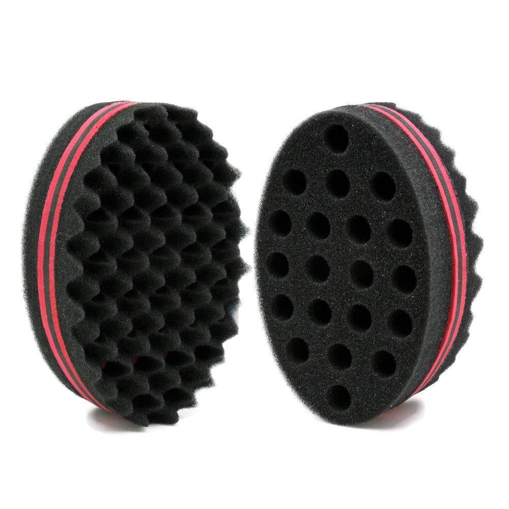 BEWAVE Big Holes Barber Hair Brush Sponge Dreads Locking Twist Afro