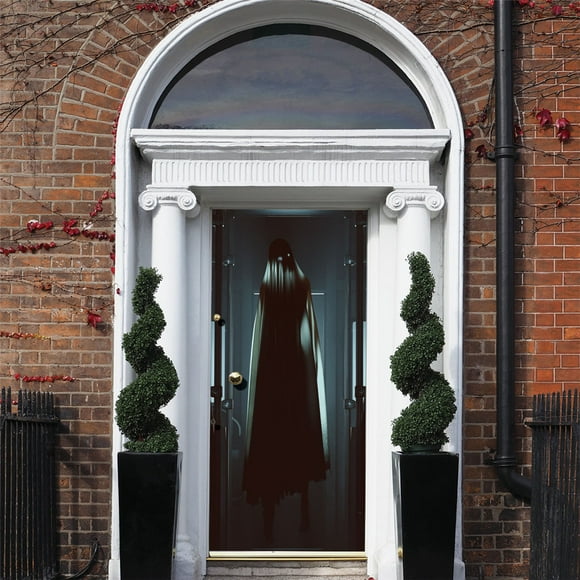 Dvkptbk Halloween Halloween Door Sticker Halloween Door Stickers Window Stickers Party Door Stickers Decor Halloween Decorations on Clearance