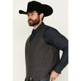 thumbnail image 2 of Moonshine Spirit Men's Herringbone Button-Down Wool Vest Grey   US, 2 of 4