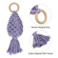 thumbnail image 2 of Odies Cute Crochet Plant for Car Rear View Mirror,Boho Handmade Car Mirror Hanging Accessories for Women Girls,Orange Car Interior Aesthetic Decor Truck Hanger Ornament Charm for Men,Purple, 2 of 7