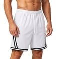 thumbnail image 2 of EOYWHK Mens Gym Shorts with Pockets Quick Dry Breathable Relaxed Fit Workout Shorts for Men Soft Lightweight Breathable for Workout Training White, Size M, 2 of 6