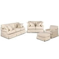 thumbnail image 5 of Sunset Trading Horizon 4-Piece Fabric Slipcovered Living Room Set in Beige, 5 of 7