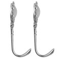 thumbnail image 4 of Abrazaderas de Cortina Faux Soledad Cortina De Diamantes Ganchos Borla 2pcs Plateado, 4 of 10