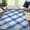 Blue, variant on GlowSol 2' x 6' Long Runner Rug Bedroom Rug Modern Plaid Geometric Rug Farmhouse Stripe Rug Indoor Low Pile Non-Slip Rug for Laundry Kitchen, Taupe