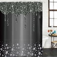 thumbnail image 3 of Black Grey Waterproof Fabric Shower Curtain,Modern Abstract Diamond Luxury Gradient Waterproof Fabric Shower Curtain for Bathroom Curtains Bathtubs Hotel Shower Curtains with 12 Hooks Small 36x72in, 3 of 8
