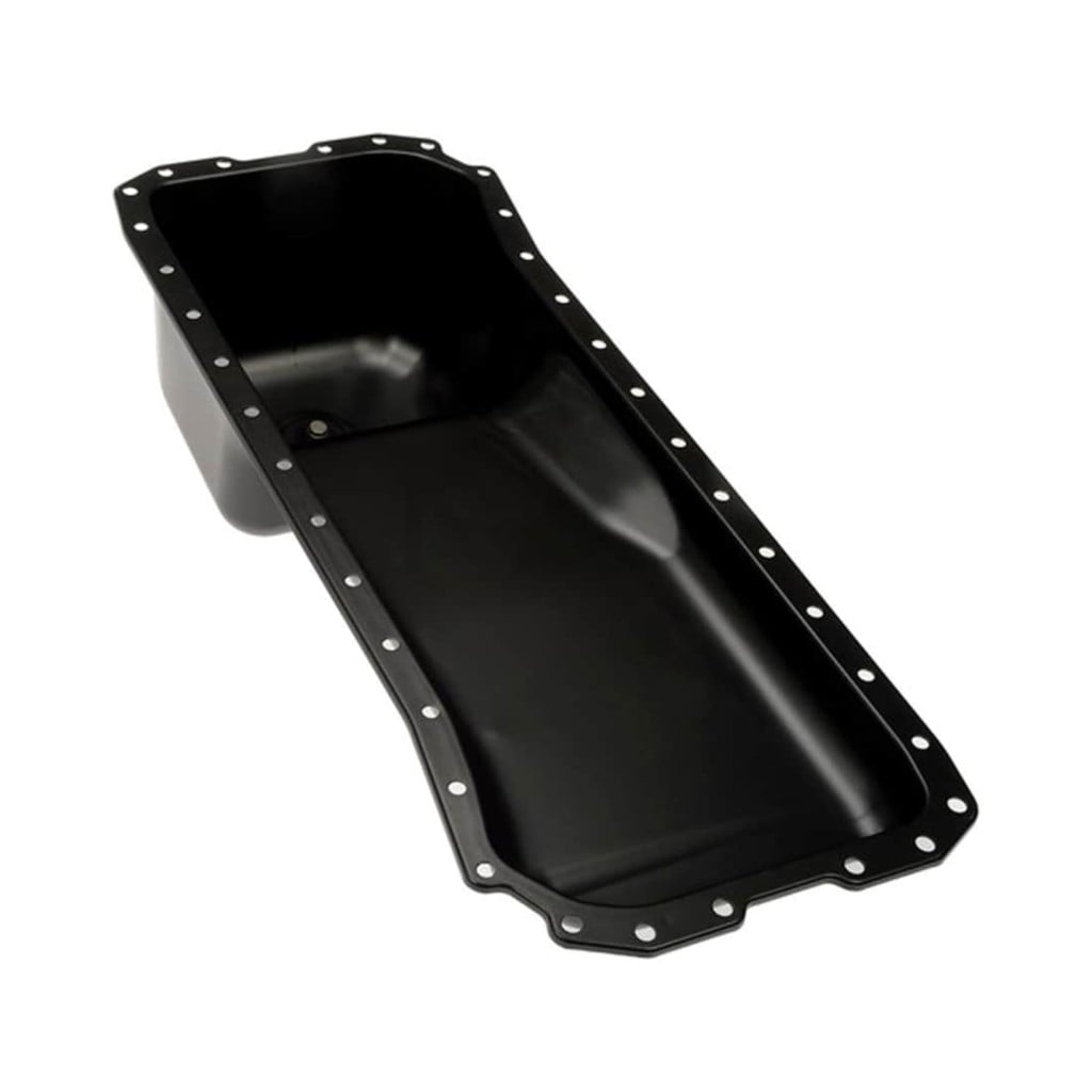 KarParts360 For Dodge Ram 2500/3500 1994-2002 Engine Oil Pan | Steel Material | Black | 10 qt Capacity | M18-1.5 Drain Thread Size | 8.5625 Inches Maximum Depth | 8.5 Inches Minimum Depth | 4761330