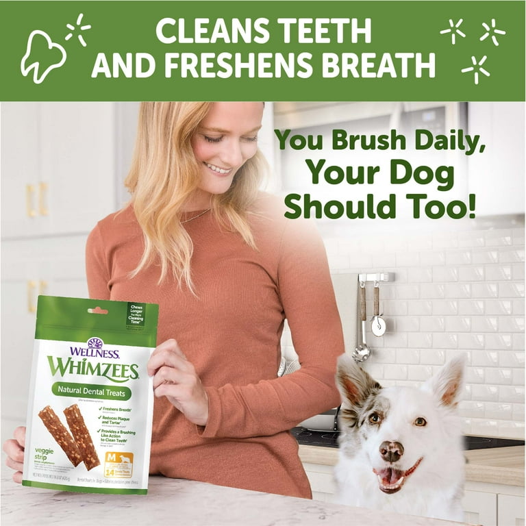 Whimzees Medium Veggie Strip Dental Chew Dog Treats Whimzees Medium Veggie Strip Dental Chew Dog Treats