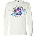 thumbnail image 3 of Inktastic Planet Saturn with Stars Long Sleeve T-Shirt, 3 of 5