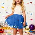 thumbnail image 2 of ZHOUCHANKIDS Girls Ballet Dance Skirt Party Tutu with Colorful Pompoms for Kids Toddlers Girls' Polka Dot Tutu Glitter Ballet Triple Layer Tulle Dance Skirt Navy 3-4 Years, 2 of 4