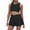 Black, variant on Gunia Teen Girls Outfits,Playwear Active Vest Romper Casual Sports Kids 4-7 Stretchy Waist Breathable Girls Clothes Set,S