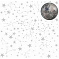 thumbnail image 2 of Star Constellation Wall Stickers Twelve Constellations Stars Space Wall Decals for Nursery Room Art Mural Room Bedroom Livingroom Full Moon Decoration Grey DIY Vinyl Room Ceiling Decor, 2 of 6