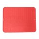 thumbnail image 1 of Dependable Industries Tapete de secado de silicona de 16.0 x 12.0 in, diseño ranurado, resistente al calor, antideslizante, sin BPA, para platos, cubiertos, ollas, sartenes (rojo), 1 of 3