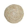 thumbnail image 2 of Gerring Home Hand-woven Corn Husk Placemat Natural Rattan Round Anti-scald Coaster Vintage Handmade Placemats, 2 of 7
