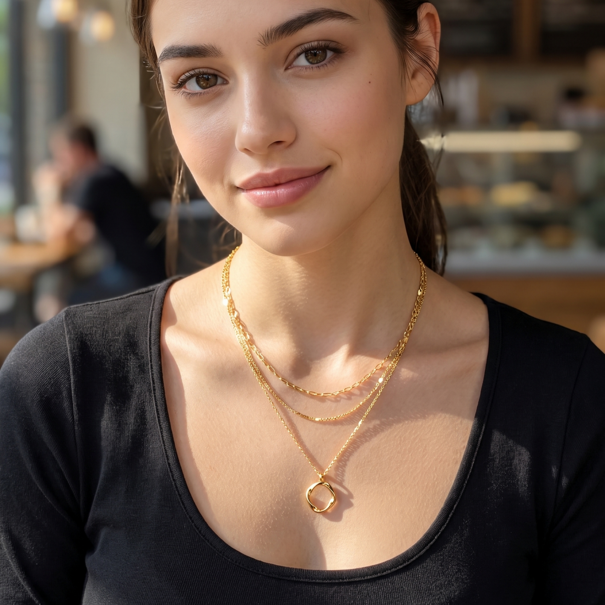 GOSFRY Layered Necklace Set, 14K Gold Plated photo 7