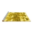 thumbnail image 2 of Ahgly Company Machine Washable Indoor Square Abstract Yellow Modern Area Rugs, 6' Square, 2 of 4