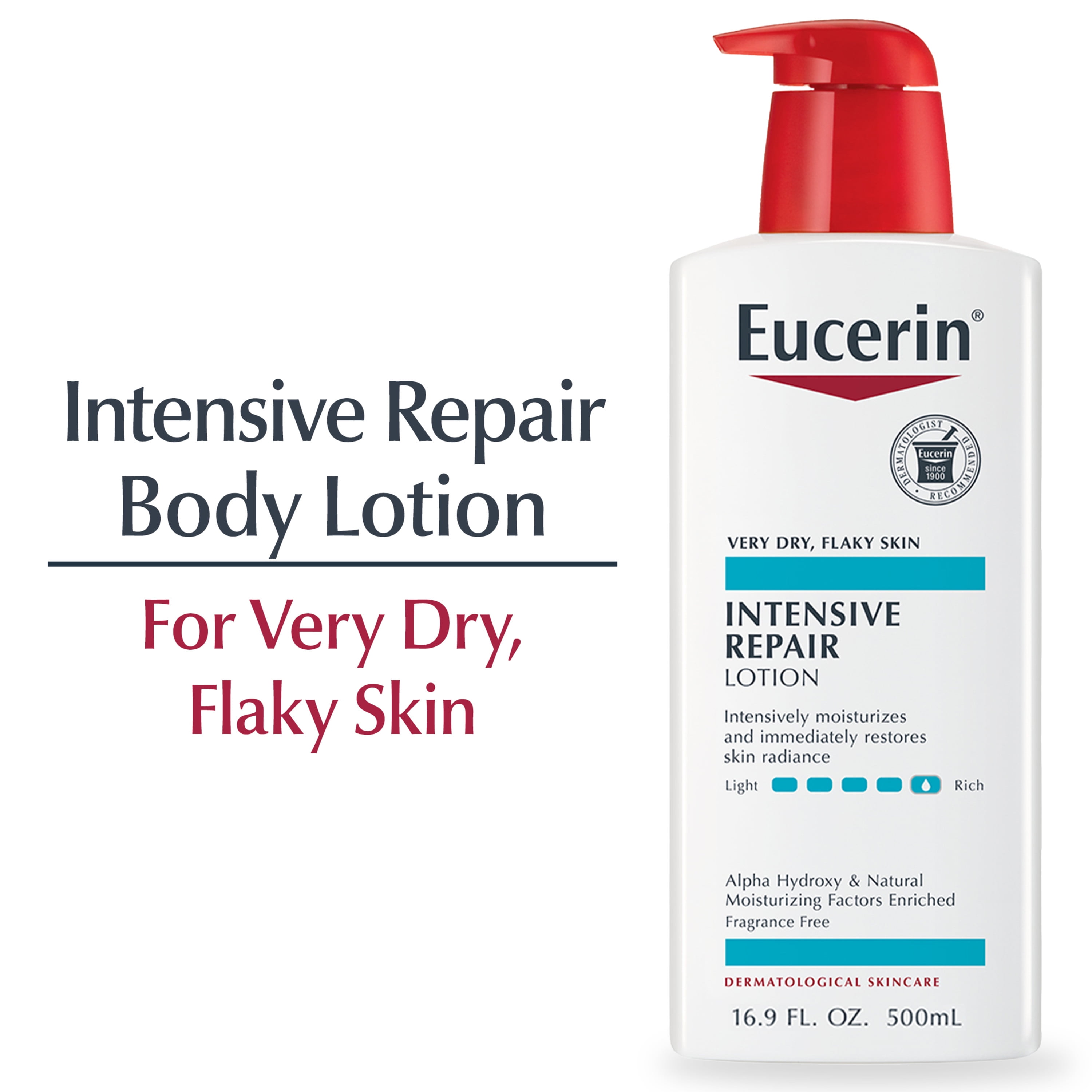 Eucerin Intensive Repair Body Lotion for Very Dry Skin, Pump Bottle