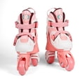 thumbnail image 5 of EONROACOO 2-in-1 Toddler Kids Roller Skates for Girls Boys, Adjustable Sizes, Light up(M,Pink), 5 of 10