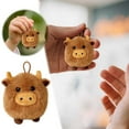 thumbnail image 1 of Adorable Scottish Cow Toy Hanging Keychain Soft Cuddly Stuffed Animal For Children And Adults Home Decoration, 1 of 5