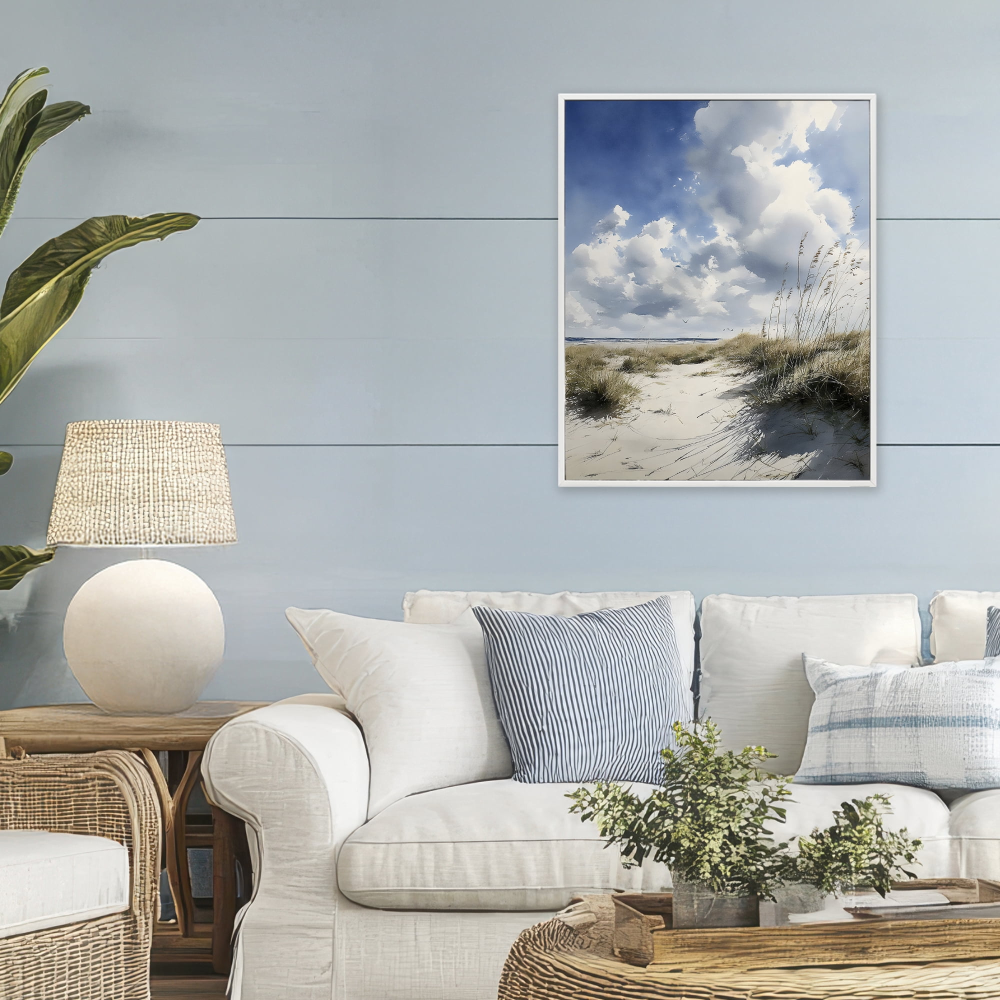 Stupell Industries Dunes In The Sunshine White Framed Giclee Art, design by Franklyn Gregory