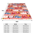 thumbnail image 3 of Honeii Cartoon with Traffic Elements Print Fleece Blanket - Throw Blanket for Bed, Sofa, Couch, Camping, and Travel , Microplush Ultra Soft Warm Blanket-40"x30", 3 of 7