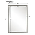 thumbnail image 3 of Uttermost Sherise Beaded Metal Wall Mirror in Brushed Nickel, 3 of 7
