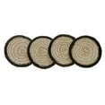 thumbnail image 2 of 4 PC Round Black Line Braided Coaster, 2 of 5