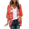 thumbnail image 3 of Womens Cardigan For Dress Open Front Fashion Casual Overcoat Print Button up Cardigan Sweater Coat for Fall and Winter, 3 of 6