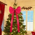thumbnail image 6 of JeashCHAT 24 x 71 Inches Christmas Extra Large Bow Christmas Tree Topper Decor Christmas Tree Decoration Xmas Holiday Wedding Birthday Party Wall Window Decor, 6 of 6