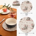 thumbnail image 3 of Cute Elephant Round Woven Potholders Set Trivets for Hot Dishe Heat Resistant Non-Slip Trivets for Cooking and Baking Kitchen Home Decor, 3 of 7