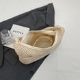 thumbnail image 3 of Bolso de hombro de paja para mujer Bolsos de viaje tejidos con costuras de PU con bolso pequeño (Beige) Sywqhk Para Estrenar, 3 of 9