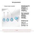 thumbnail image 5 of Diamond Earrings for Women Natural Aquamarine Color Treasure Zircon Jewelry for Her Birthday Christmas Gift, 5 of 5