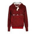 thumbnail image 2 of Defitshape Women's Long Sleeve Fashion Hoodie Sweatshirt Soft Top Thermal Lined Thick Cotton Printed Pocket Drawstring Patterned9 Large, 2 of 4