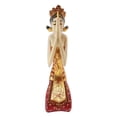 thumbnail image 5 of NOVICA Artisan Handmade Wood Sculpture Red Orange Indonesia Cultural 'Woman in Prayer', 5 of 7