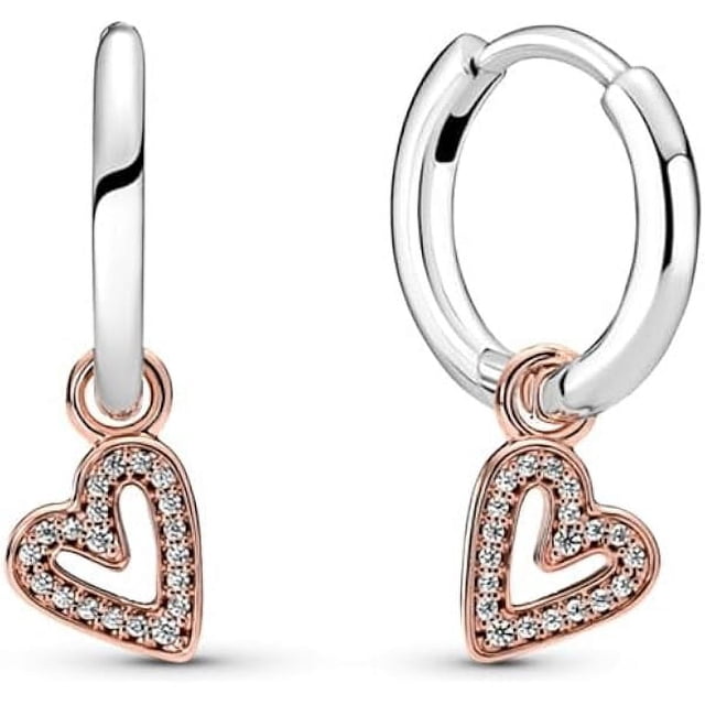 ARETES PLATA ESTERLINA 925 PAVE HEART 5852