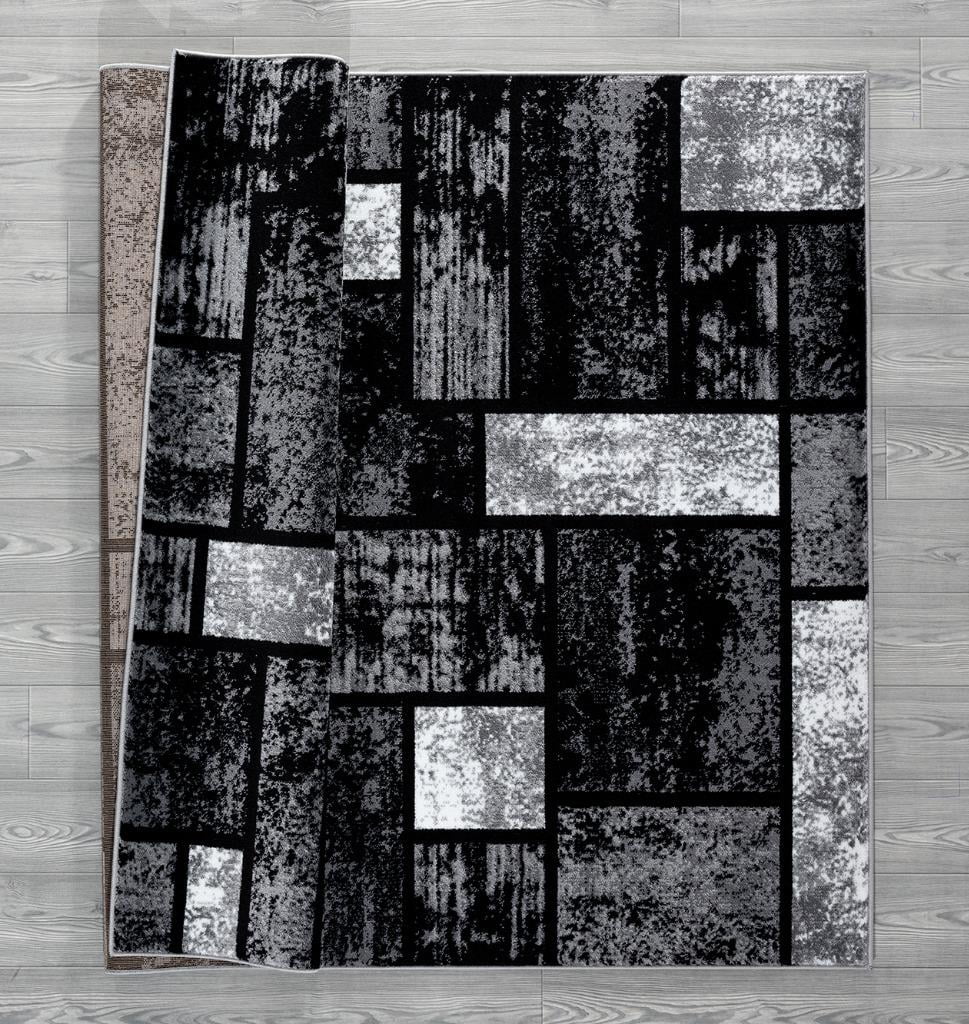 Luxe Weavers 1007 Gray Geometric Modern Area Rug 8x10