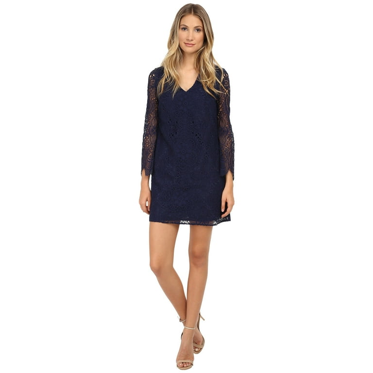 Lilly Pulitzer Women s Felicity Dress True Navy Sunburst Lace 8
