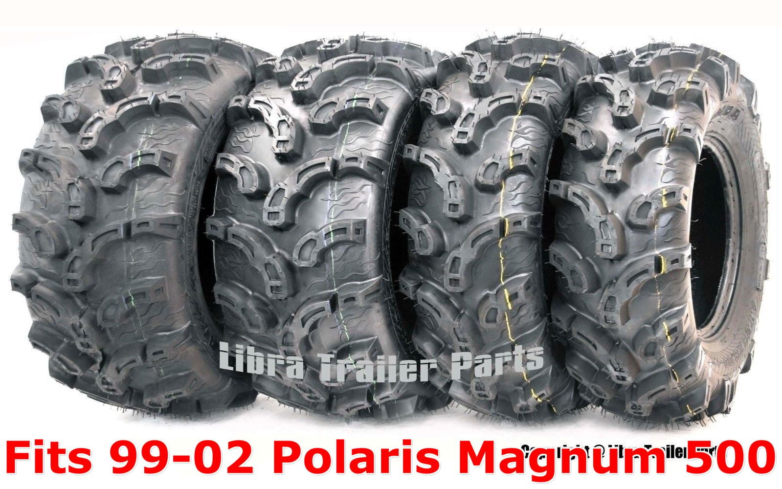 9902 Polaris Magnum 500 Full Set ATV tires 25x812 & 25x1110 Premium