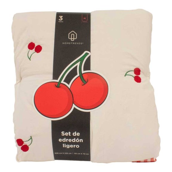 Edredón Home Trends Ligero Cereza Fundas 3 Piezas