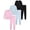 Black/Pink/Light Blue, variant on dELiAs Girls' Thermal Underwear - 6 Piece Waffle Knit Top and Long Johns (2T-16)