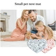 thumbnail image 2 of Hamster Mouse Winter Warm Pad - Mini Pads for Small Animals, Hedgehog / Guinea Pig / Dwarf Bunny / Rabbit's Warmer House Cotton Nest, Heart Shape (Blue), 2 of 7