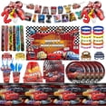 thumbnail image 2 of Decoración de cumpleaños de Disney Cars Dibujos animados Rayo Mcqueen Fiesta Platos de papel Servilletas Vasos Globos Suministros para eventos Baby Shower Niño, 2 of 5