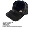 thumbnail image 7 of Eoperou Peaked Cap Adjustable Fleece Solid Color Plush Long Brim Warm Washable Hip-hop Style Baseball Hat for Daily Wear, 7 of 7