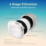 Bionaire True HEPA Sense Air Purifier for Rooms Up to 413 sq. ft with 4-in-1 Filtration & Aromatherapy, Sunrise Wake-Up Light and Red Light Sleep Support - White