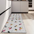 thumbnail image 4 of Gray Chicken Colorful Rooster Pattern Kitchen Rug Mat,Kitchen Runner Rugs Non Skid Washable,Decorative Kitchen Floor Mats for Kitchen,Sink,Laundry,17"X47", 4 of 5