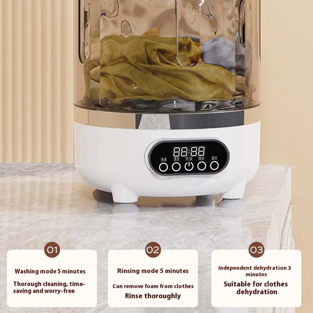 3L Underwear Washing Machine Underwear Baby Clothes Small Laundry Lightweight Portable for Apartment
