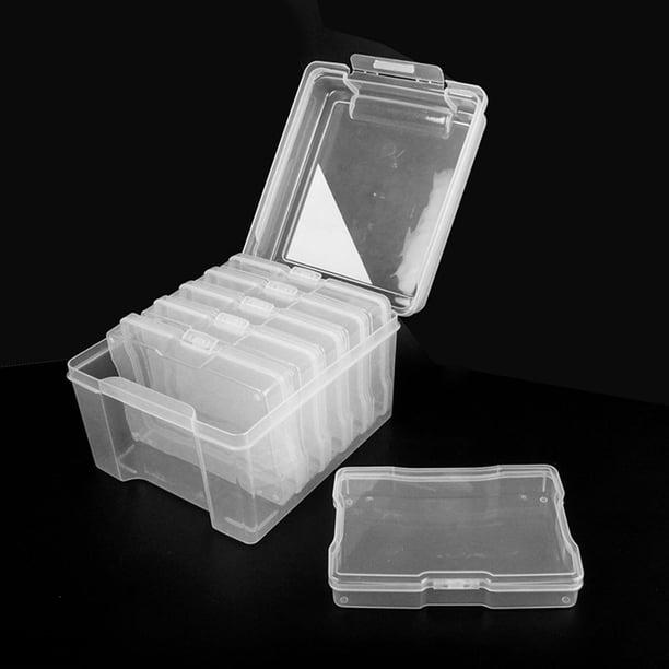 Caja de Almacenamiento de Fotos de 5x7 Pulgadas Organizador de Artesanía de Transparente Hugo casos de almacenamiento de fotos