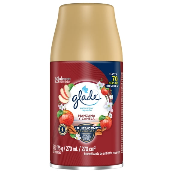 Aromatizante Automático en Aerosol Glade Manzana y Canela Repuesto de 175 g